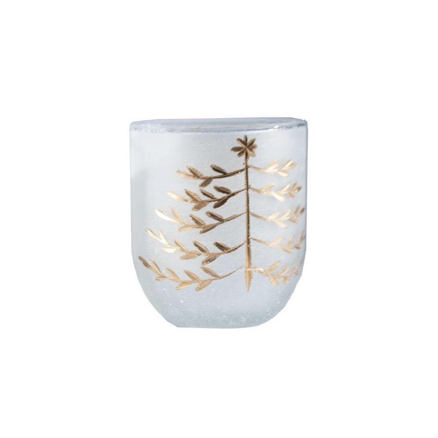 Etched Glass Tealight-Votive Holder